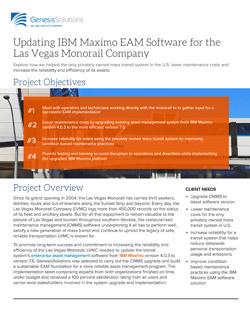 Updating IBM Maximo Asset Management Software for Las Vegas Monorail Updating IBM Maximo Asset Management Software for Las Vegas Monorail